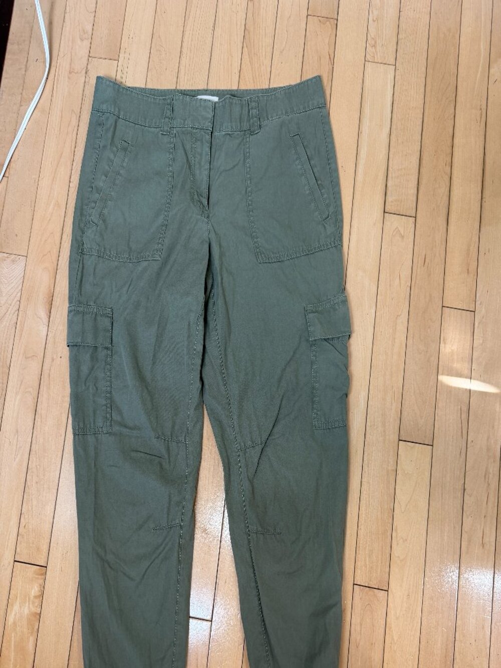 Loft Cotton Lyocell Cargo Jogger Green Size 6